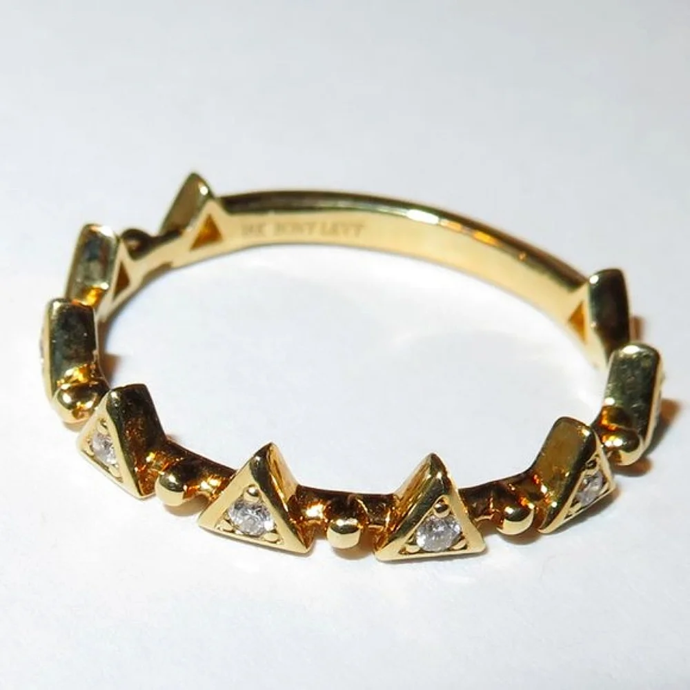 Bony Levy 18K Diamond Diamond Accent Triangular Station Crown Ring